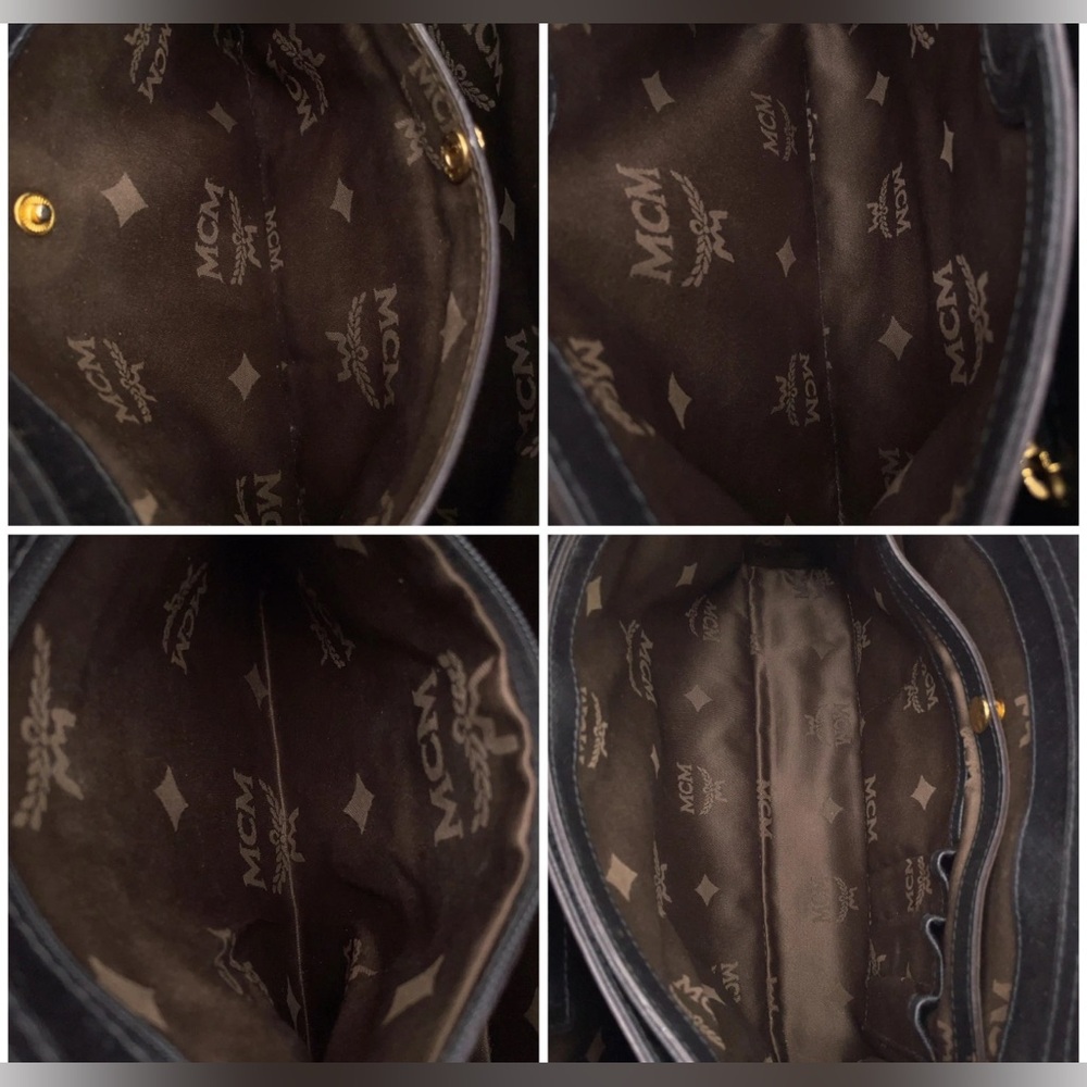 Authentic MCM Gold Hardware Leather Black 2Way Bag with crossbody strap - Picture 13 of 17